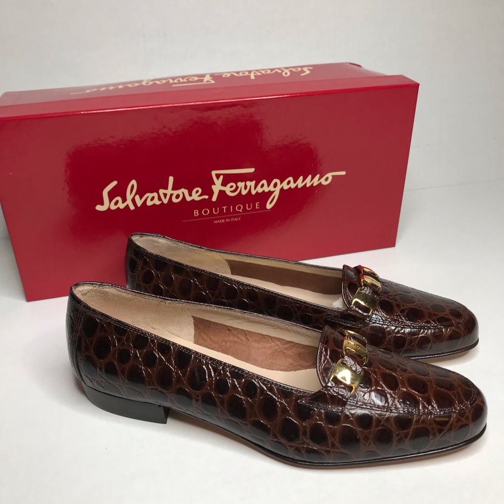 Salvatore Ferragamo Marrone Ponza loafers.